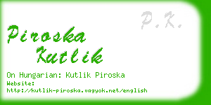 piroska kutlik business card